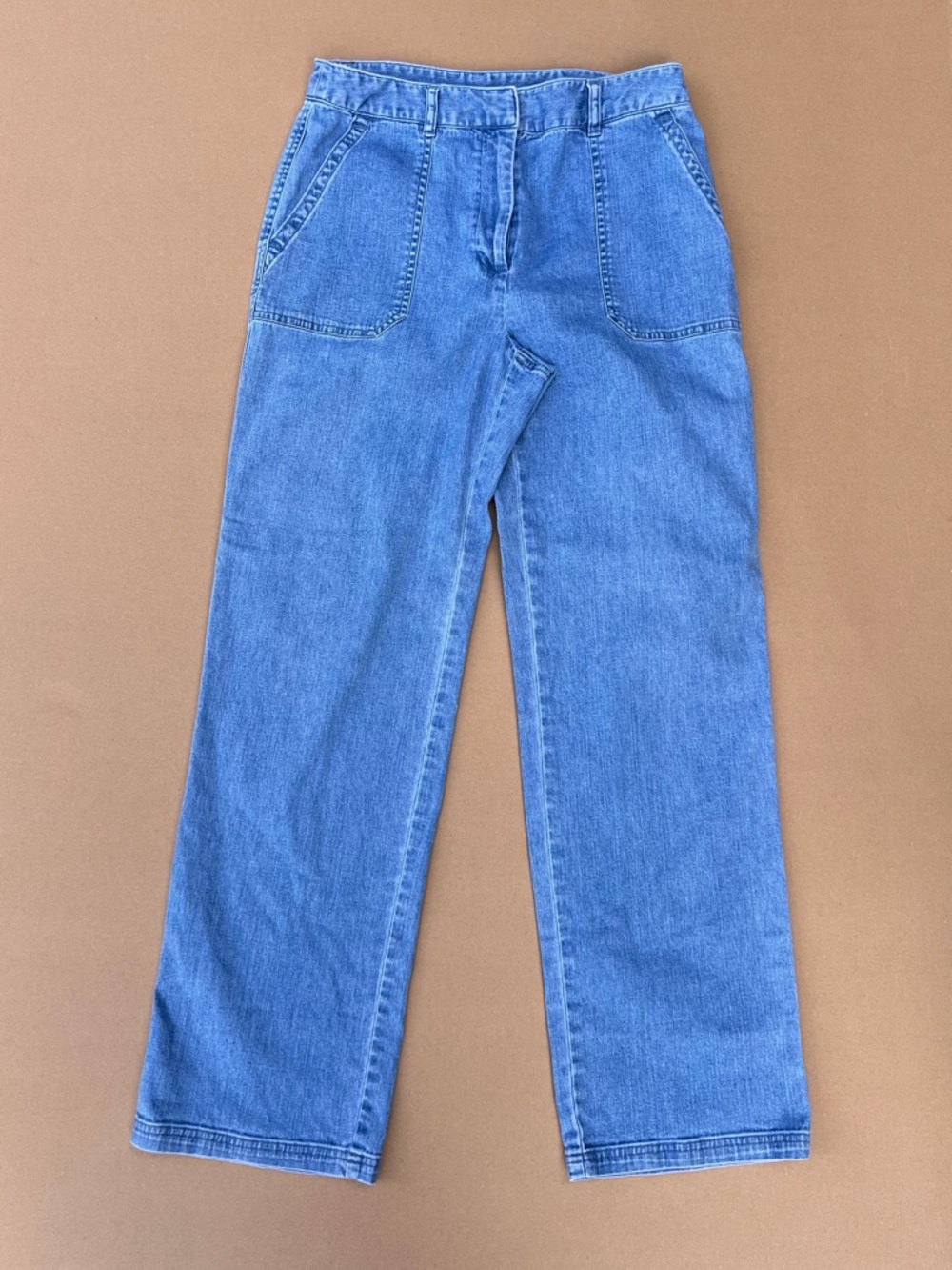 Talbots Straight Leg Blue Denim Crop Jeans